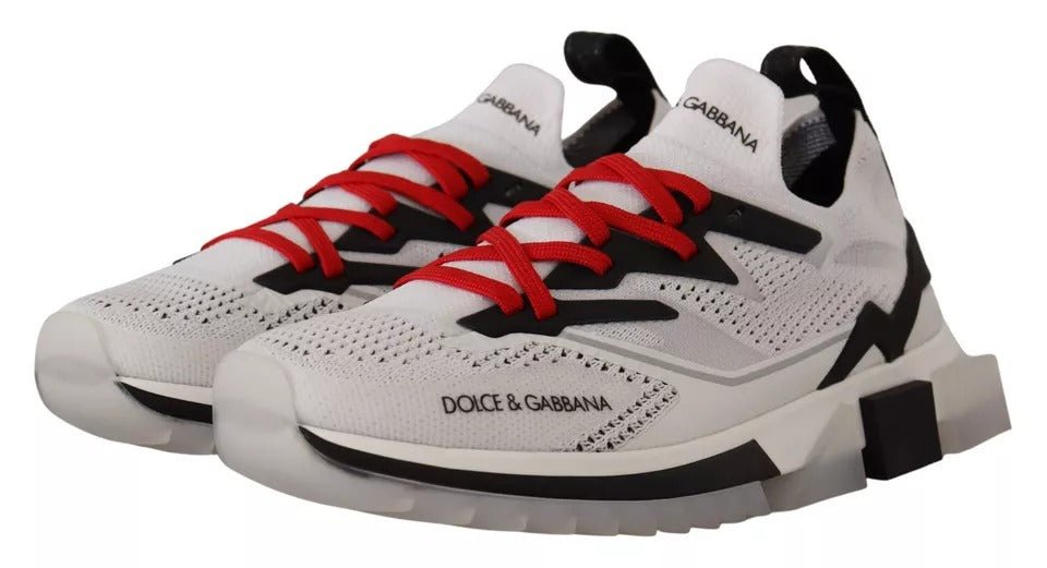 Dolce & Gabbana White SORRENTO Sport Stretch Men Shoes Sneakers - Beyzy Store - Dolce & Gabbana