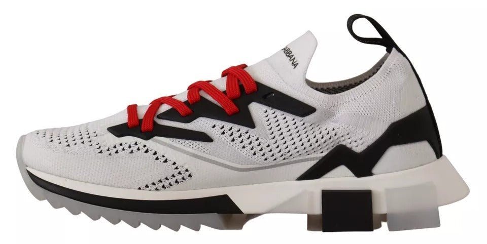 Dolce & Gabbana White SORRENTO Sport Stretch Men Shoes Sneakers - Beyzy Store - Dolce & Gabbana