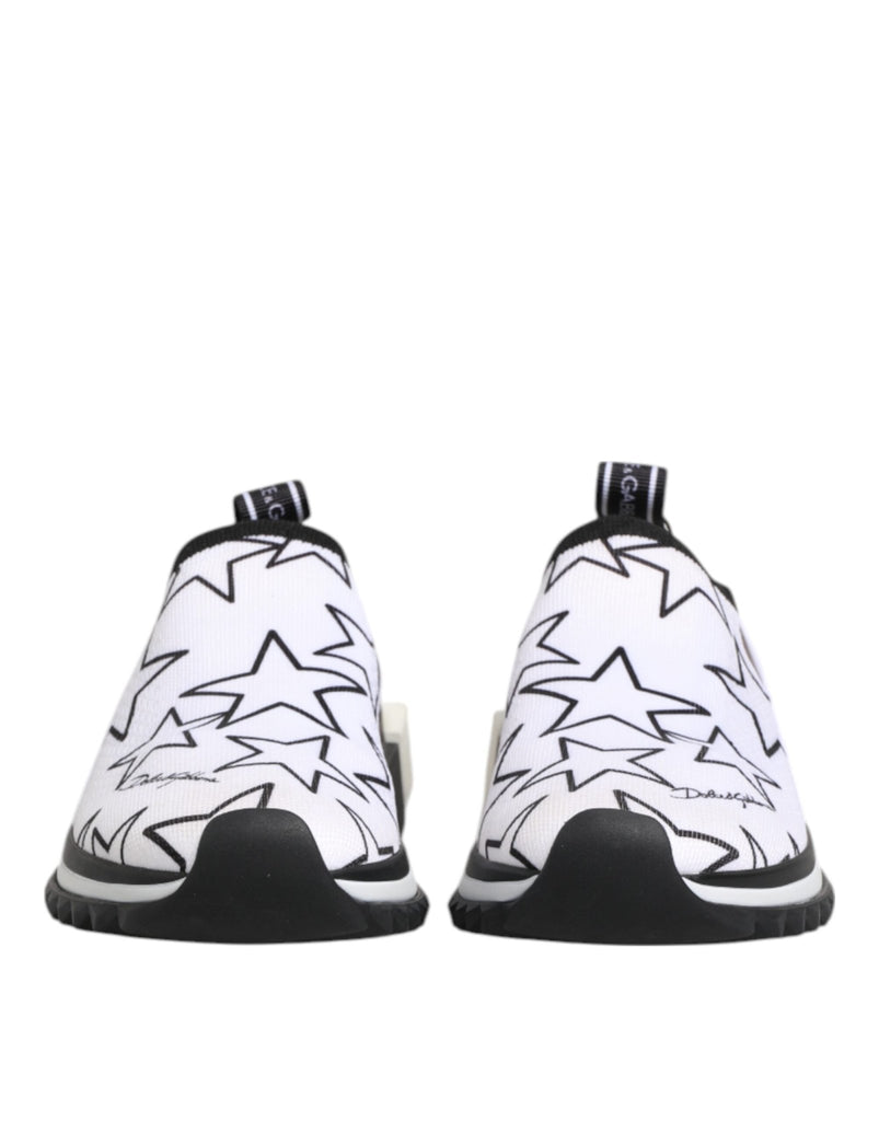 Dolce & Gabbana White Stars Sorrento Low Top Sneakers Shoes - Beyzy Store - Dolce & Gabbana