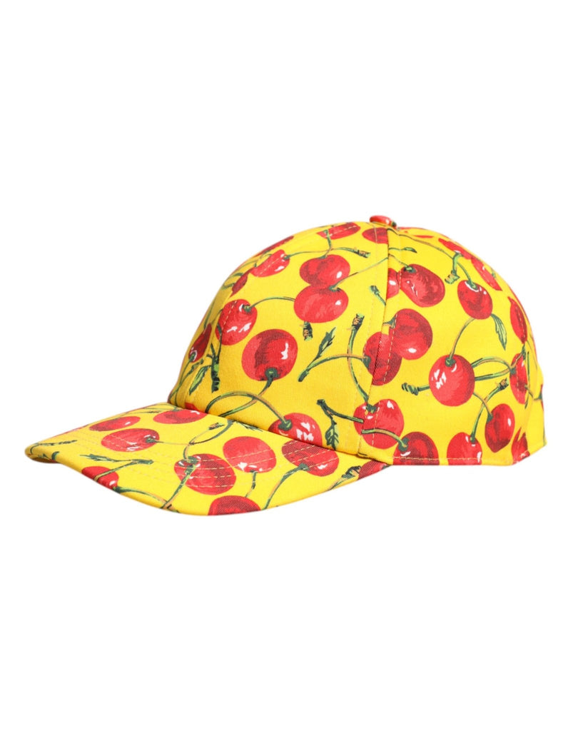Dolce & Gabbana Yellow Cotton Printed 6 Panels Baseball Cap - Beyzy Store - Dolce & Gabbana