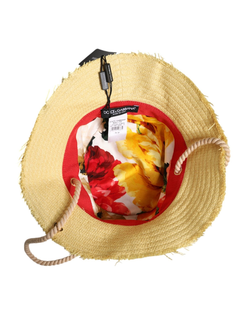 Dolce & Gabbana Yellow Cotton Wide Brim Bucket - Beyzy Store - Dolce & Gabbana