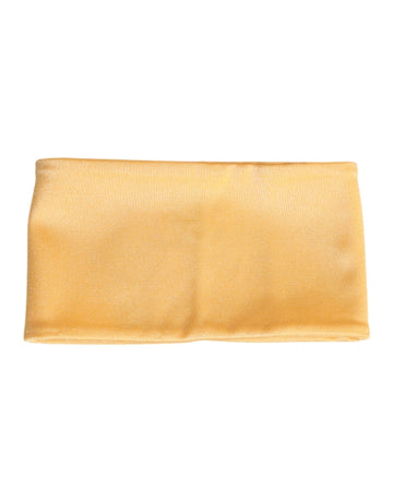 Dolce & Gabbana Yellow Nylon Stretch Women Neck Warmer Scarf - Beyzy Store - Dolce & Gabbana
