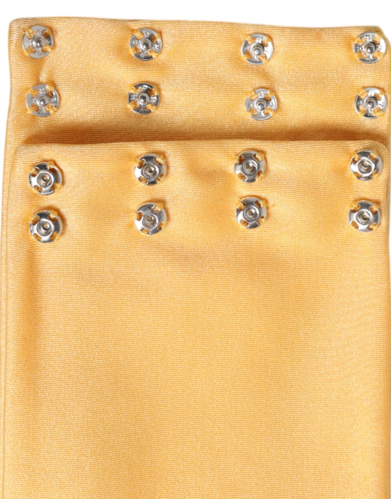 Dolce & Gabbana Yellow Nylon Stretch Women Neck Warmer Scarf - Beyzy Store - Dolce & Gabbana