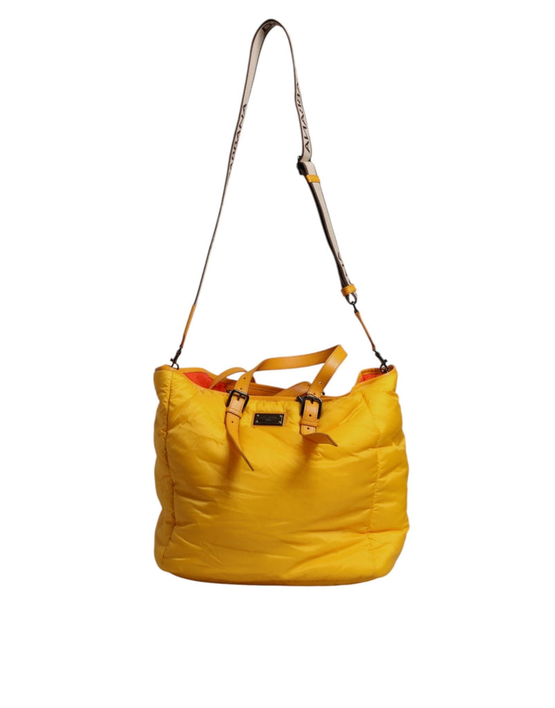 Dolce & Gabbana Yellow Orange Nylon Logo Plaque Hand Shoulder Duffle Bag - Beyzy Store - Dolce & Gabbana