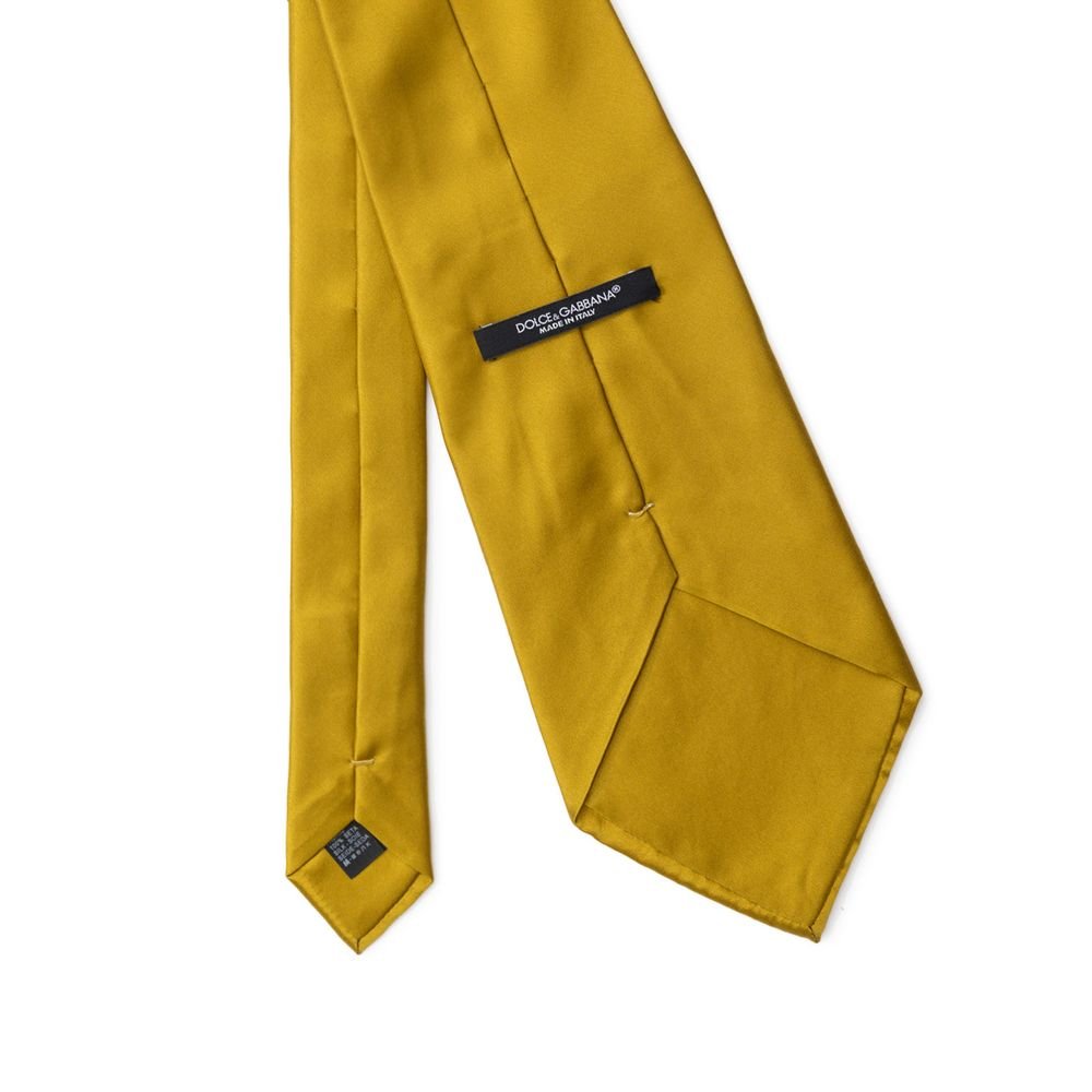 Dolce & Gabbana Yellow Silk Ties & Bowty - Beyzy Store - Dolce & Gabbana