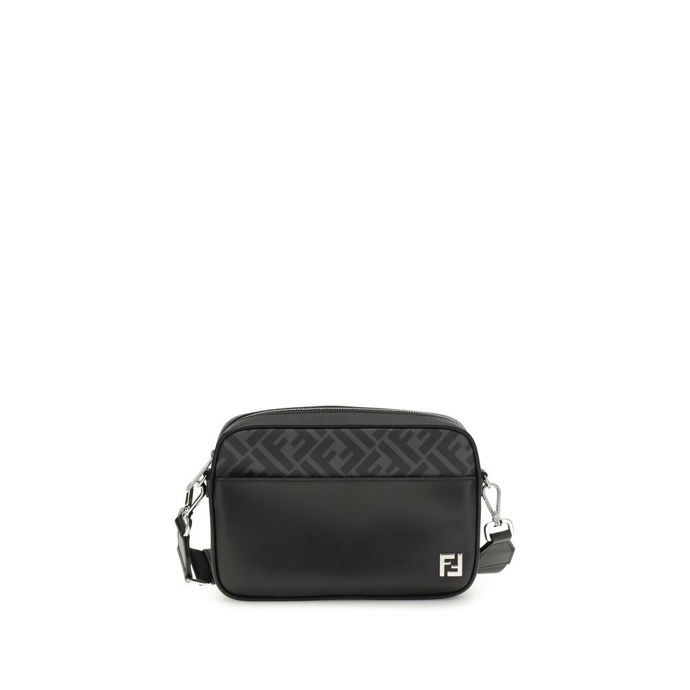 Fendi FF leather and canvas Shoulder Bag - Beyzy Store - Fendi