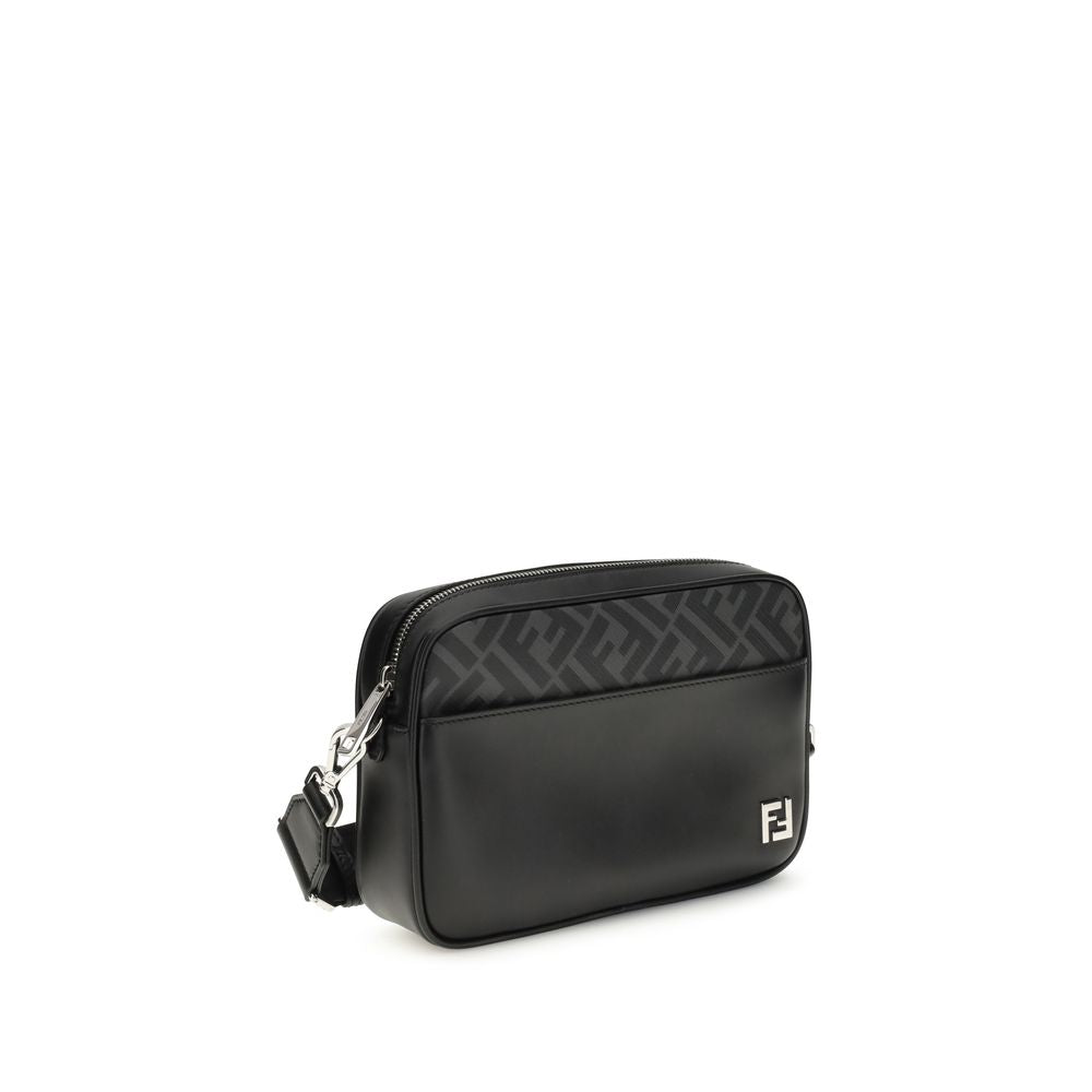 Fendi FF leather and canvas Shoulder Bag - Beyzy Store - Fendi