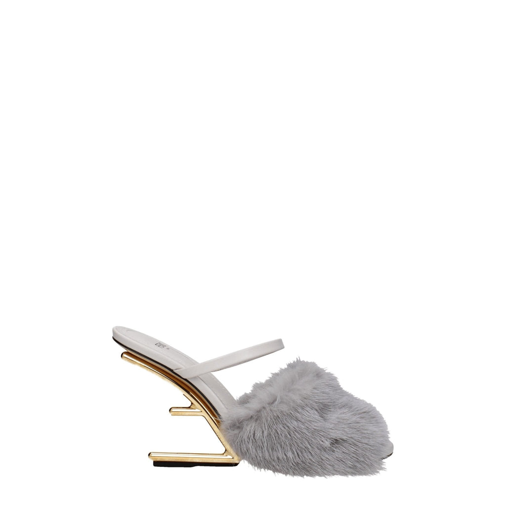 Fendi Gray Mink Sandal - Beyzy Store - Fendi