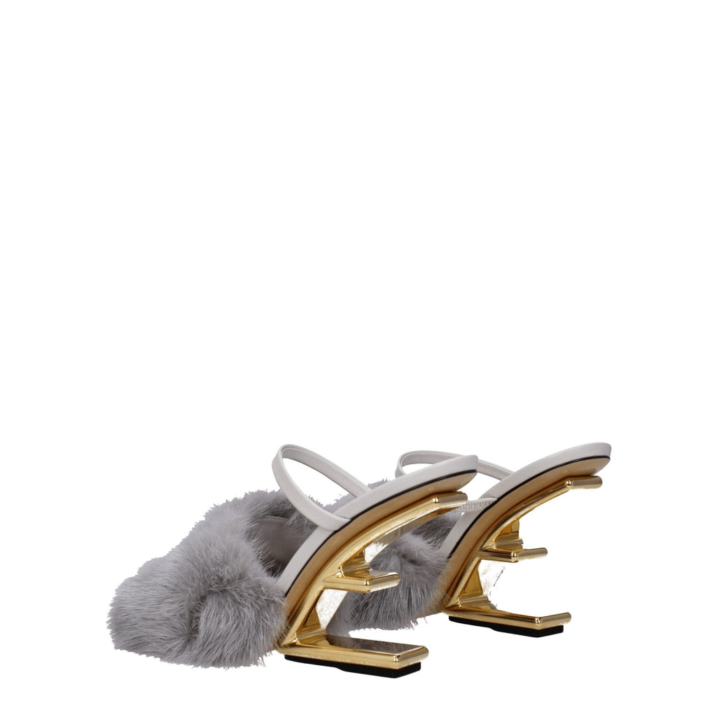 Fendi Gray Mink Sandal - Beyzy Store - Fendi