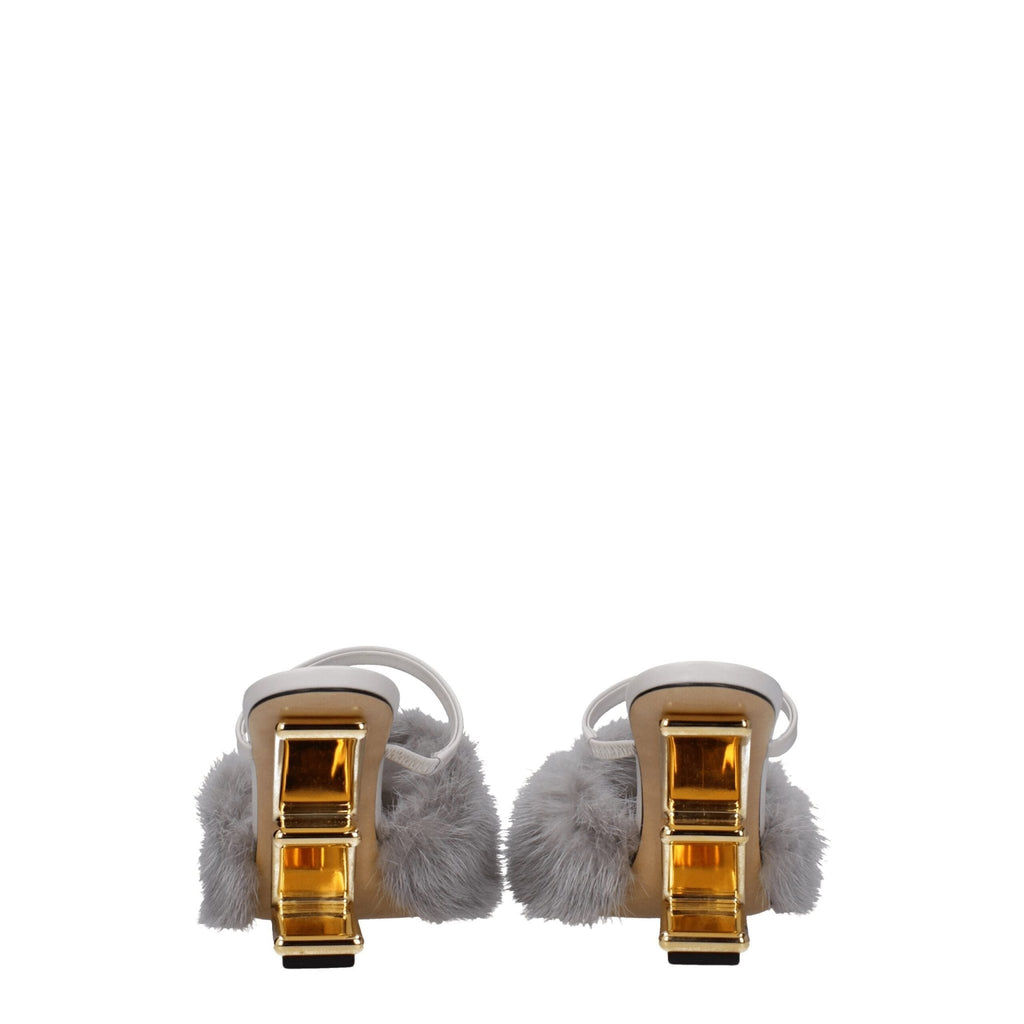 Fendi Gray Mink Sandal - Beyzy Store - Fendi