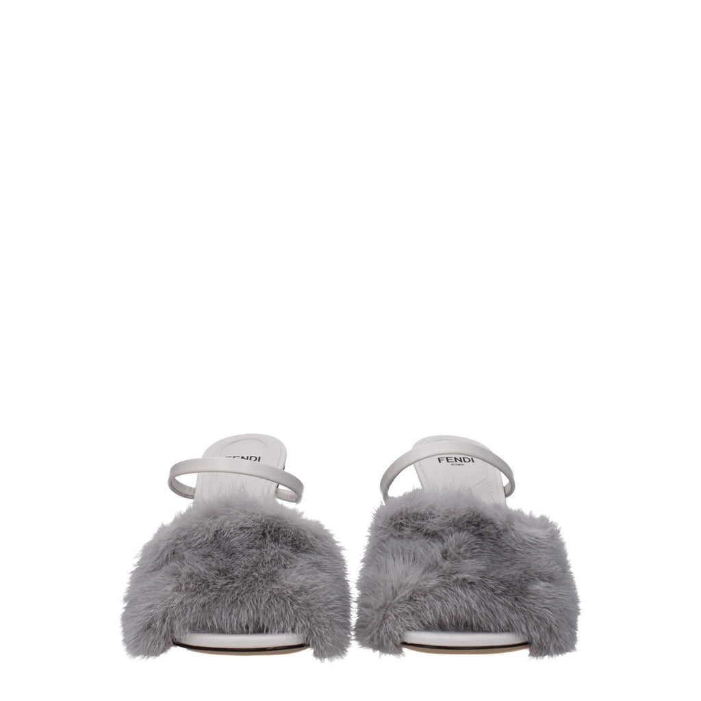 Fendi Gray Mink Sandal - Beyzy Store - Fendi