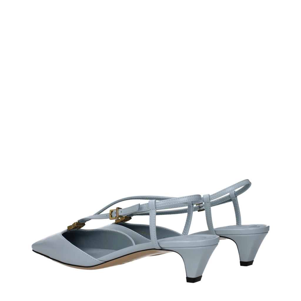 Fendi Light Blue Leather Sandal - Beyzy Store - Fendi