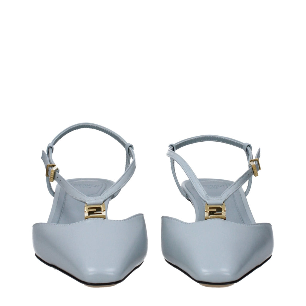 Fendi Light Blue Leather Sandal - Beyzy Store - Fendi