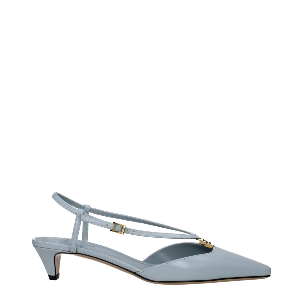 Fendi Light Blue Leather Sandal - Beyzy Store - Fendi