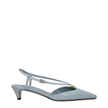 Fendi Light Blue Leather Sandal - Beyzy Store - Fendi