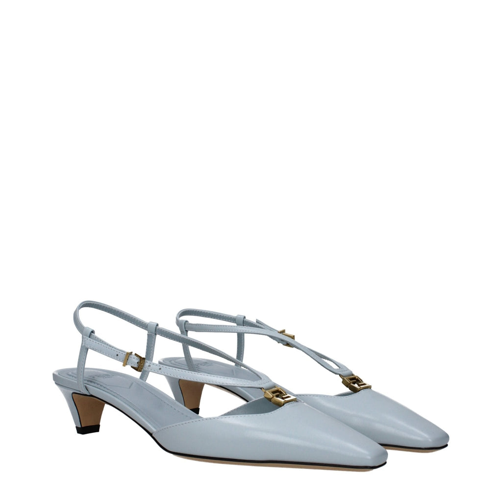 Fendi Light Blue Leather Sandal - Beyzy Store - Fendi