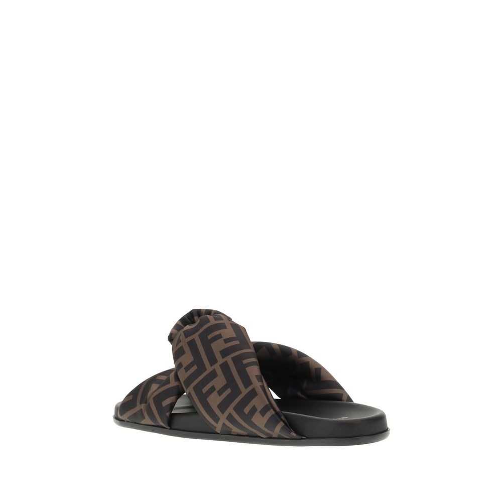 Fendi Satin Slide Sandals - Beyzy Store - Fendi
