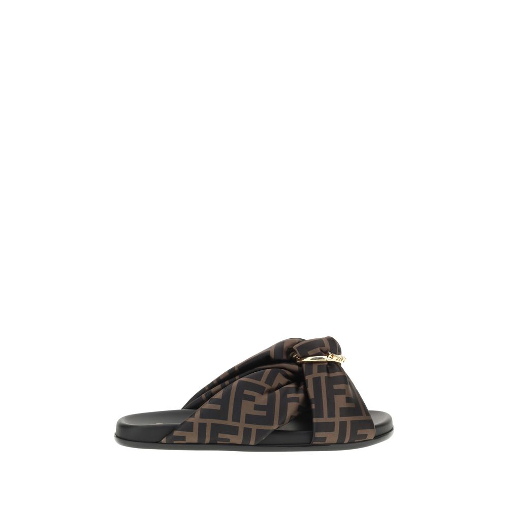 Fendi Satin Slide Sandals - Beyzy Store - Fendi