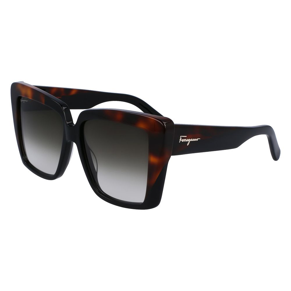Ferragamo Black Acetate Sunglasses - Beyzy Store - Ferragamo