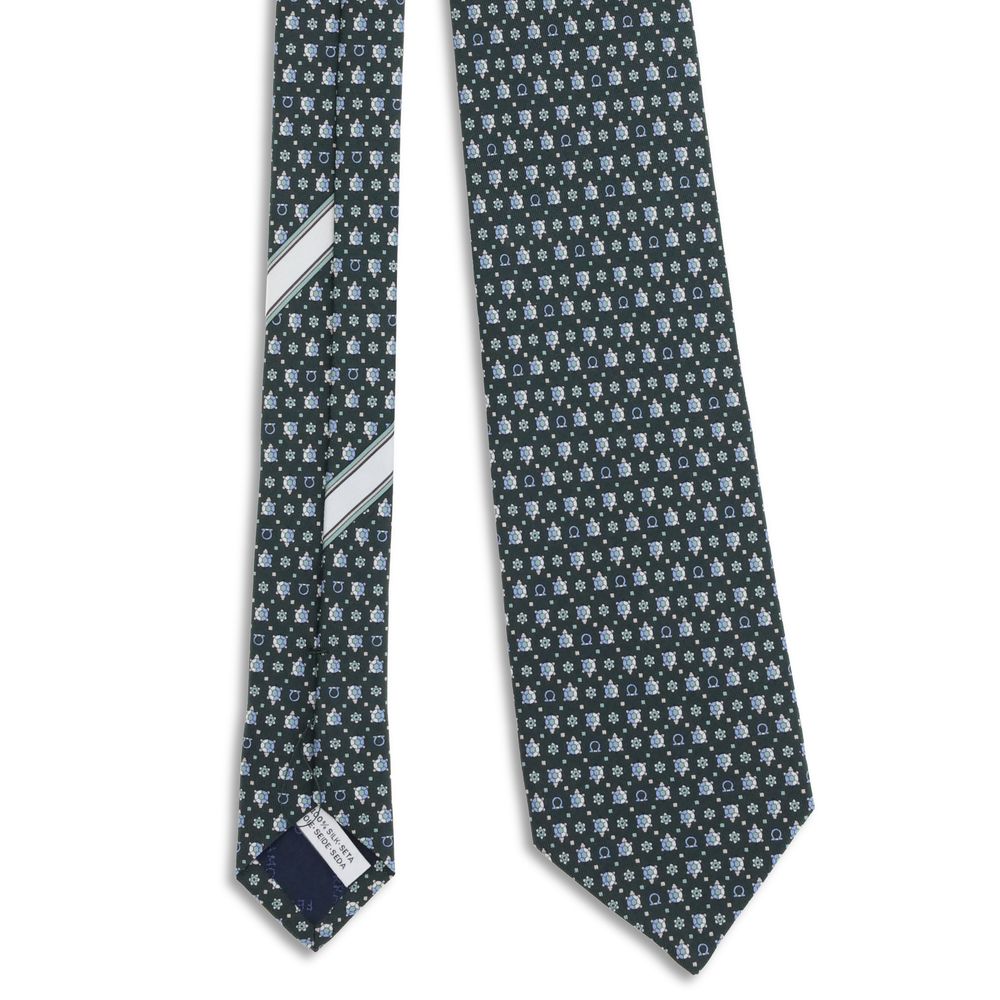 Ferragamo Tortoise print silk Tie - Beyzy Store - Ferragamo