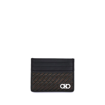 Ferragamo Woven Gancini Card Holder - Beyzy Store - Ferragamo