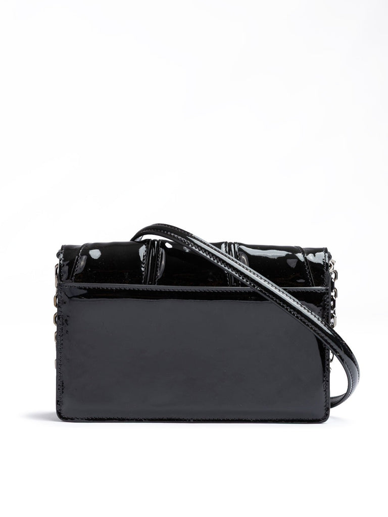 Ferrari Black GT patent leather bag with chain - Beyzy Store - Ferrari