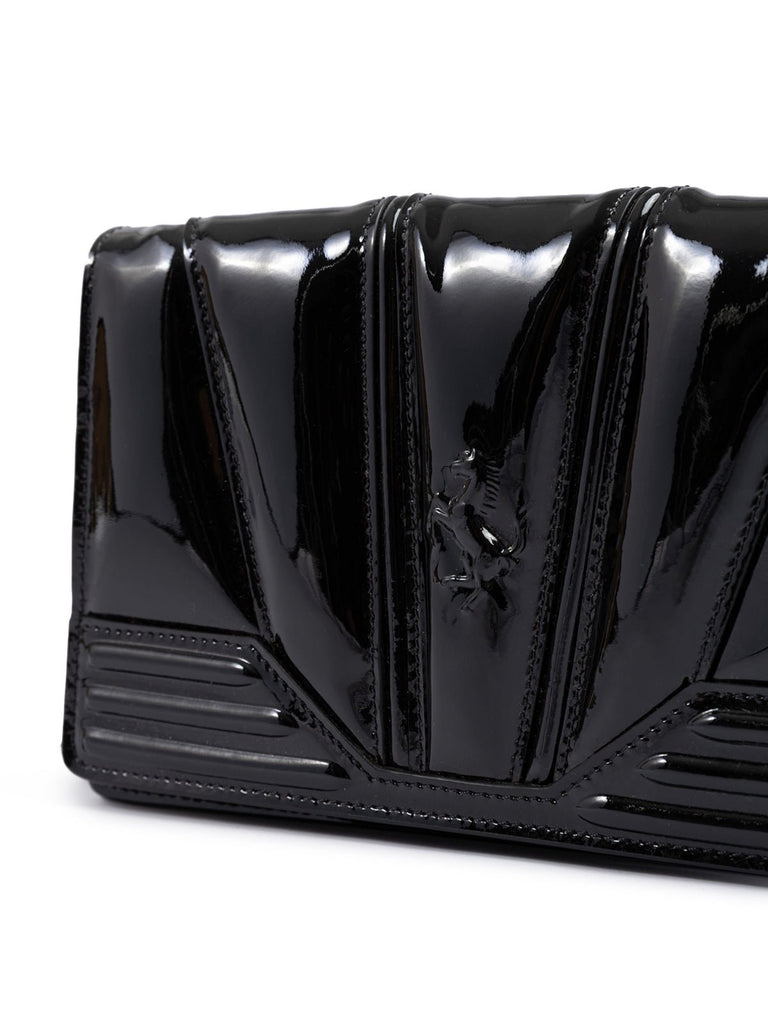 Ferrari Black GT patent leather bag with chain - Beyzy Store - Ferrari