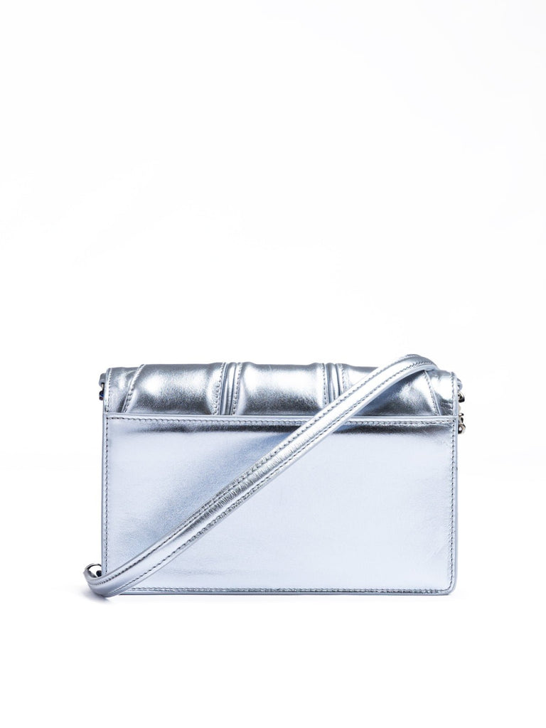 Ferrari Metal light blue GT patent leather bag with chain - Beyzy Store - Ferrari