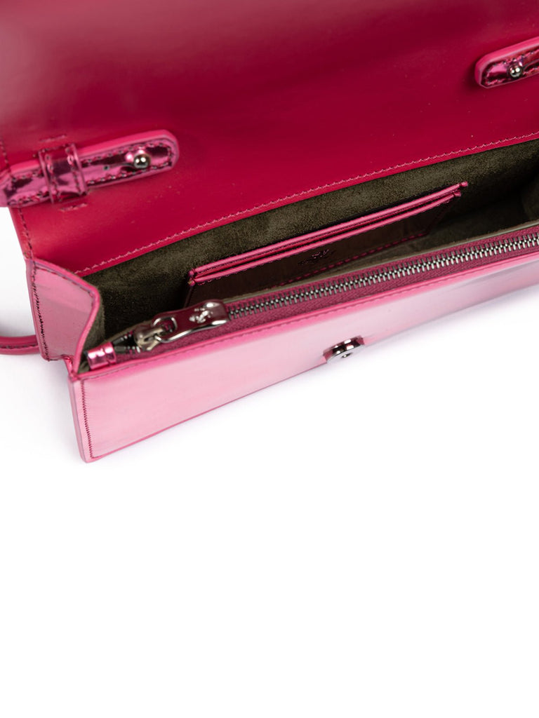 Ferrari Metal Pink GT patent leather bag with chain - Beyzy Store - Ferrari