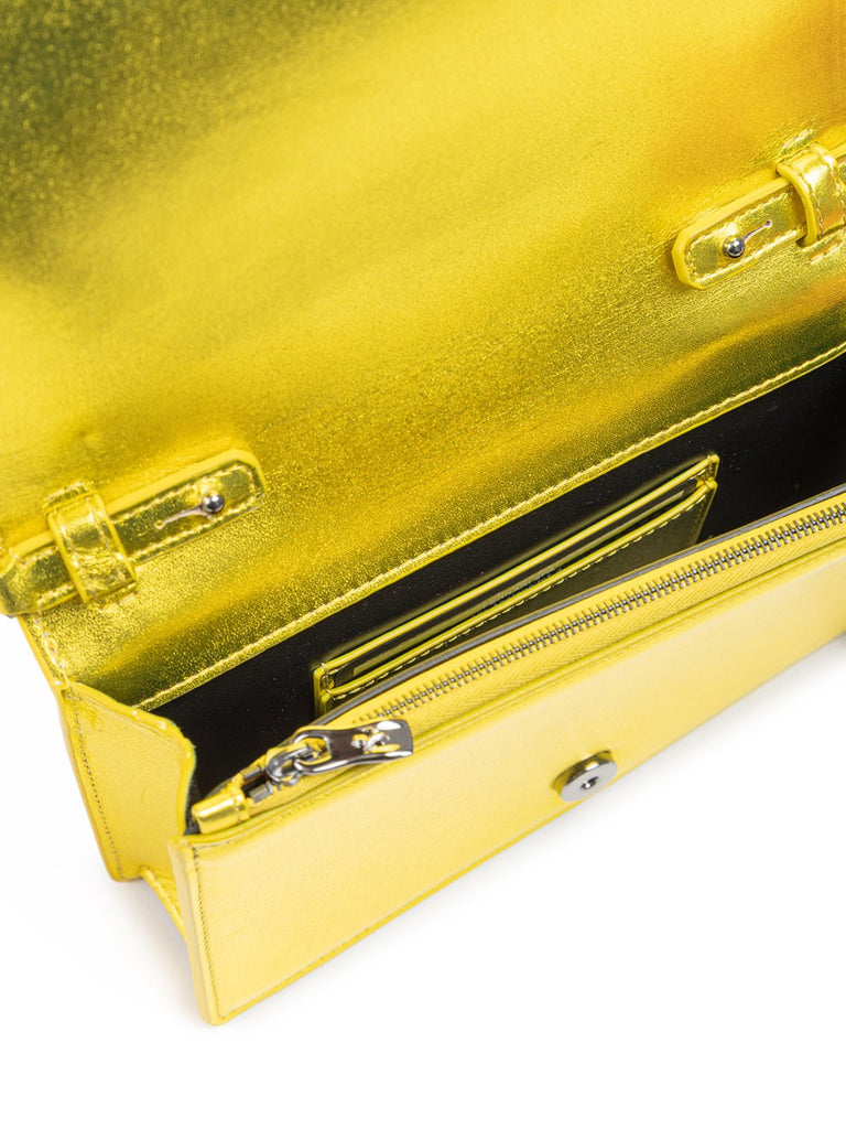 Ferrari Metal Yellow GT patent leather bag with chain - Beyzy Store - Ferrari