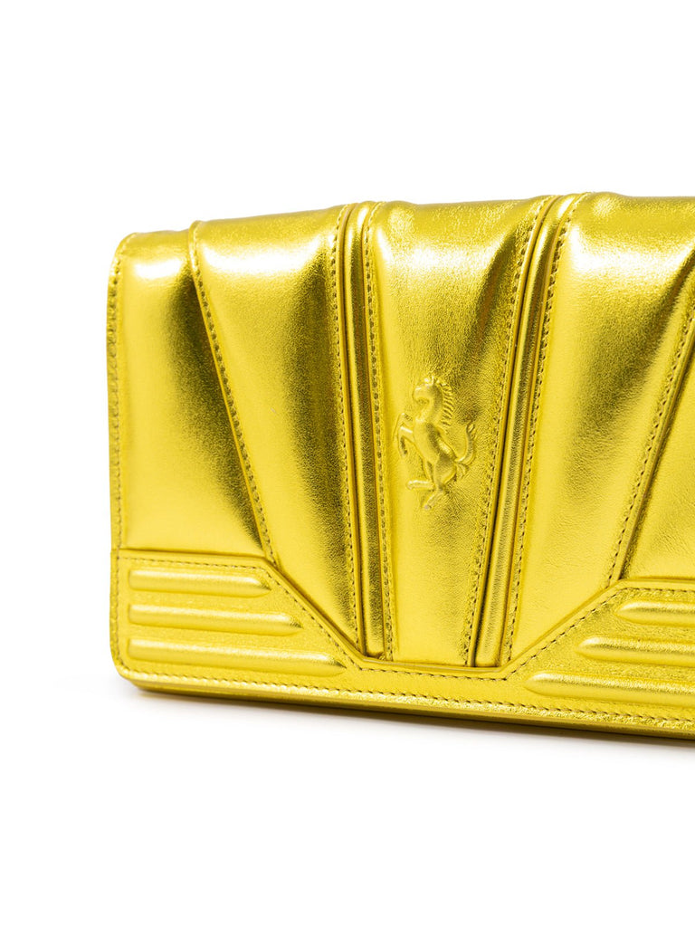 Ferrari Metal Yellow GT patent leather bag with chain - Beyzy Store - Ferrari