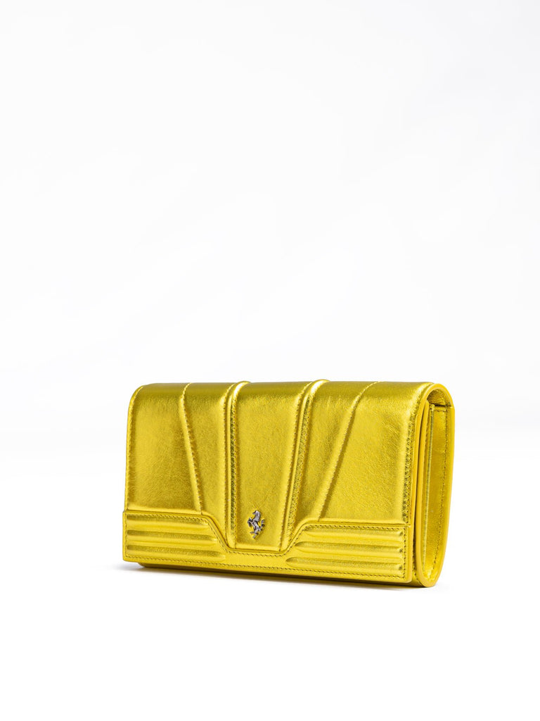 Ferrari Metal Yellow GT patent leather purse - Beyzy Store - Ferrari
