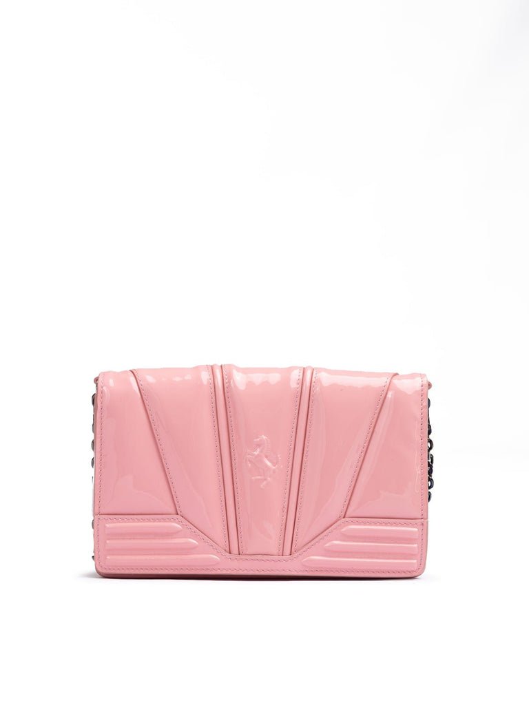 Ferrari Pink GT patent leather bag with chain - Beyzy Store - Ferrari