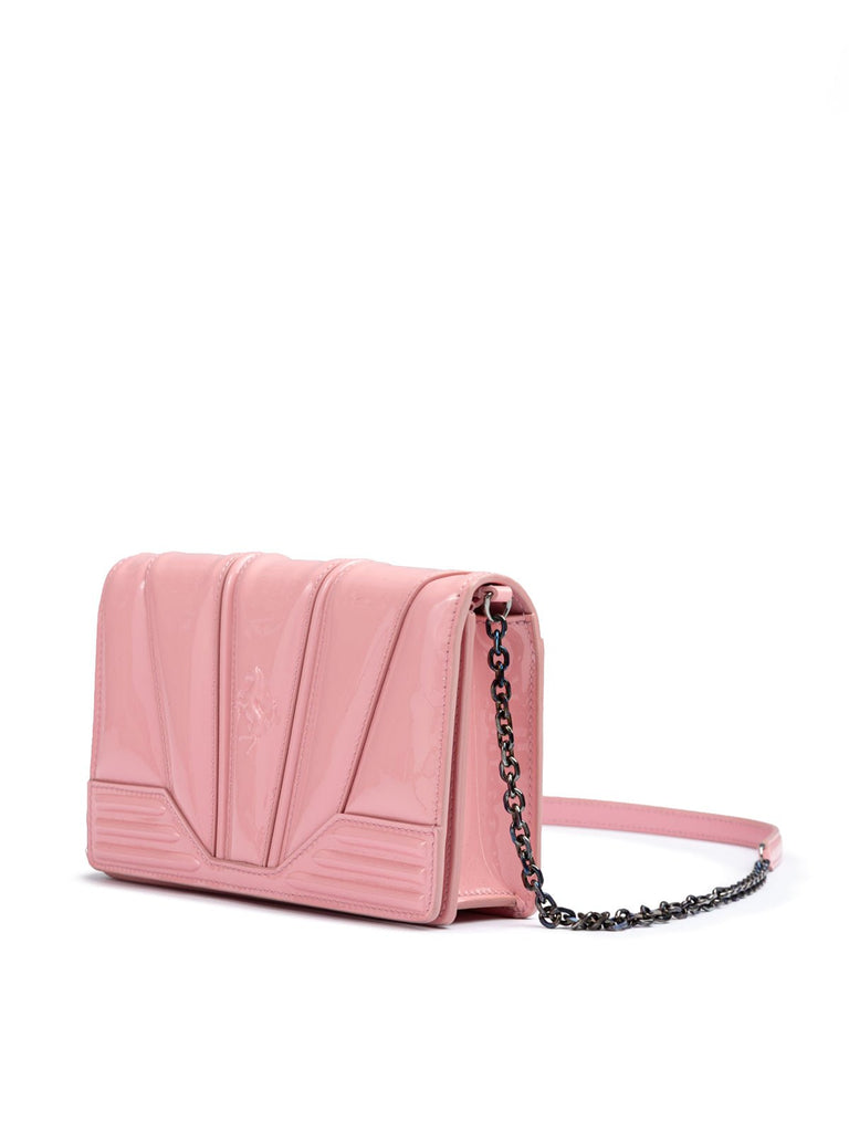 Ferrari Pink GT patent leather bag with chain - Beyzy Store - Ferrari