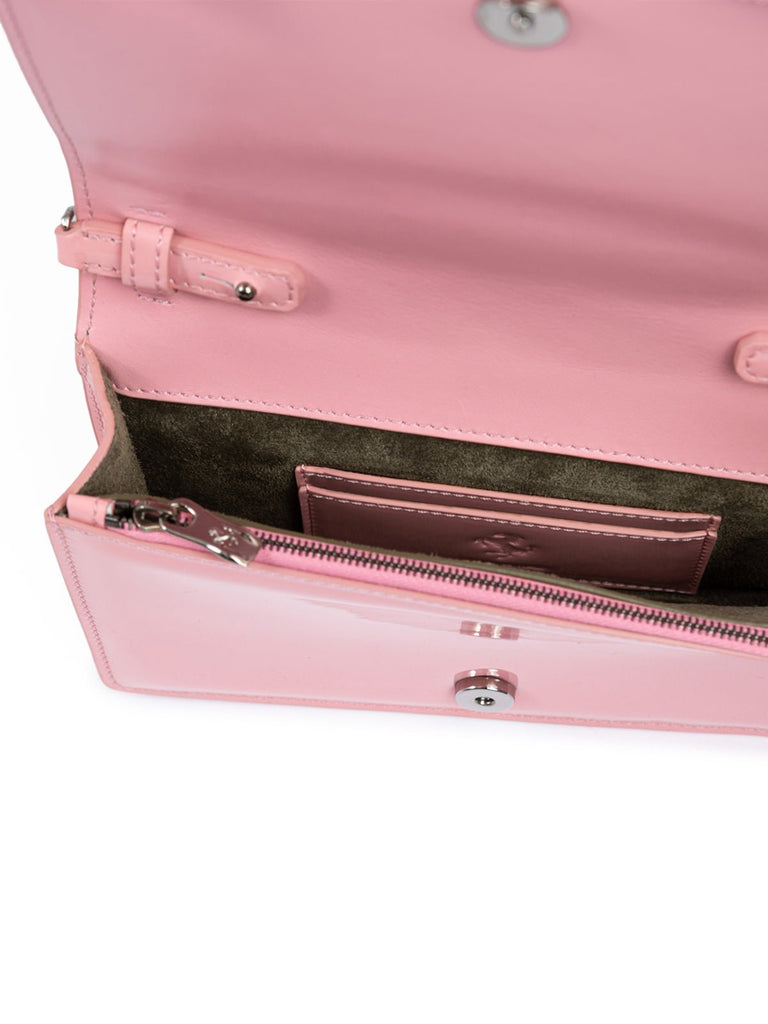 Ferrari Pink GT patent leather bag with chain - Beyzy Store - Ferrari