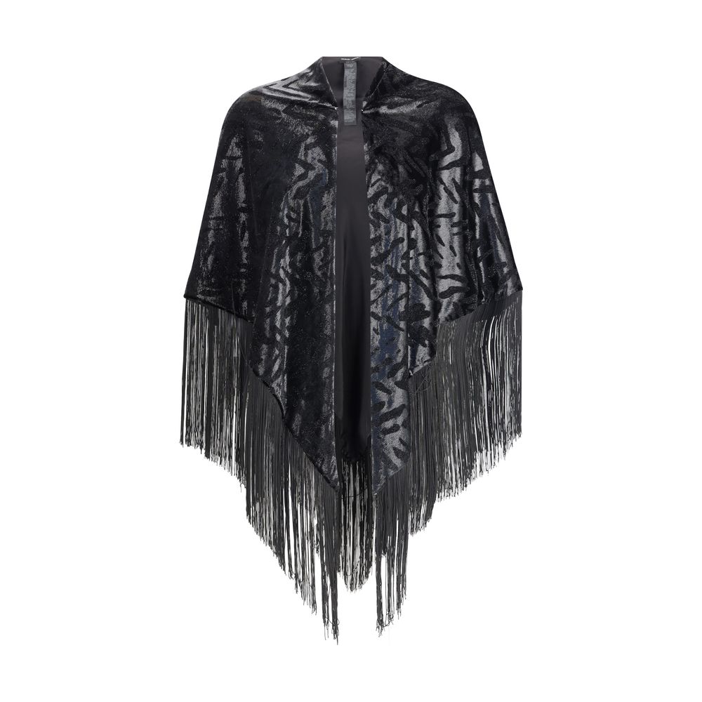 Giorgio Armani Velvet Shawl with fringes - Beyzy Store - Giorgio Armani