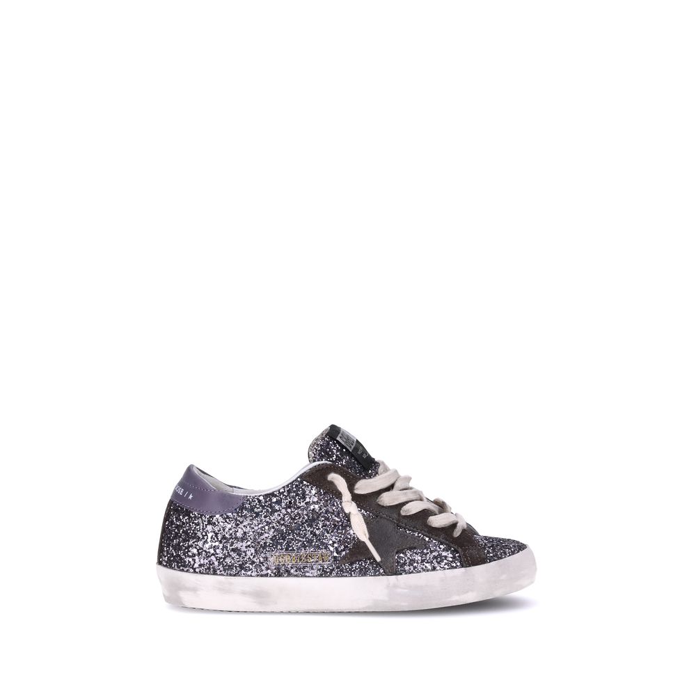 Golden Goose Sneakers Super Star with glitter - Beyzy Store - Golden Goose