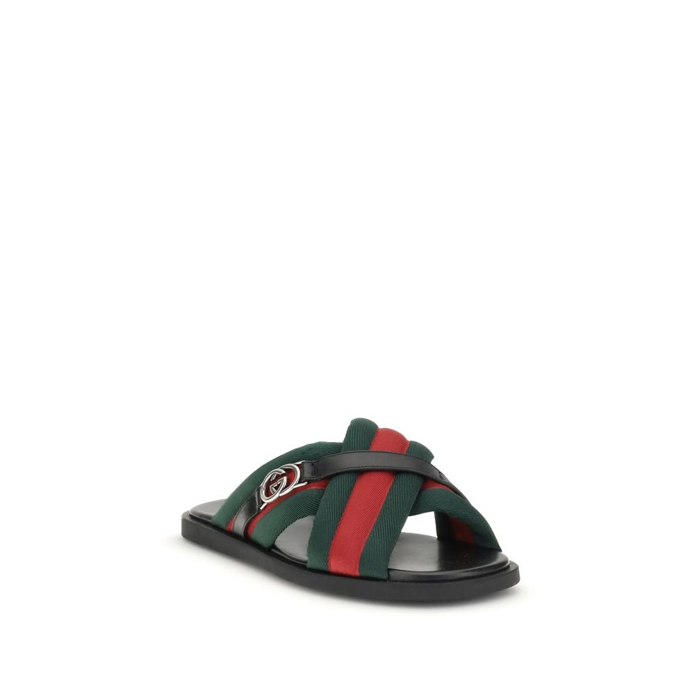 Gucci Web Sandals with Interlocking GG - Beyzy Store - Gucci