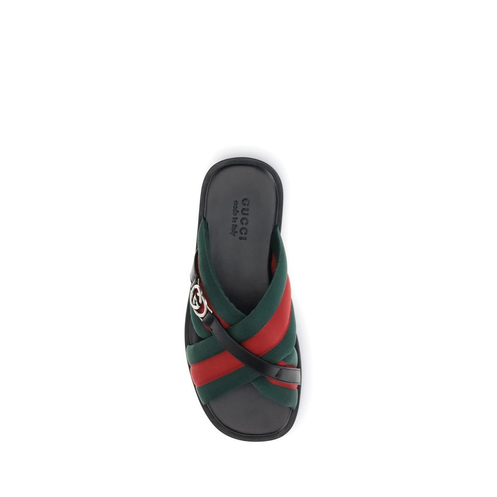 Gucci Web Sandals with Interlocking GG - Beyzy Store - Gucci