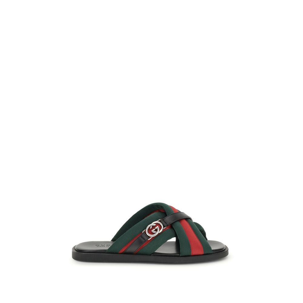 Gucci Web Sandals with Interlocking GG - Beyzy Store - Gucci
