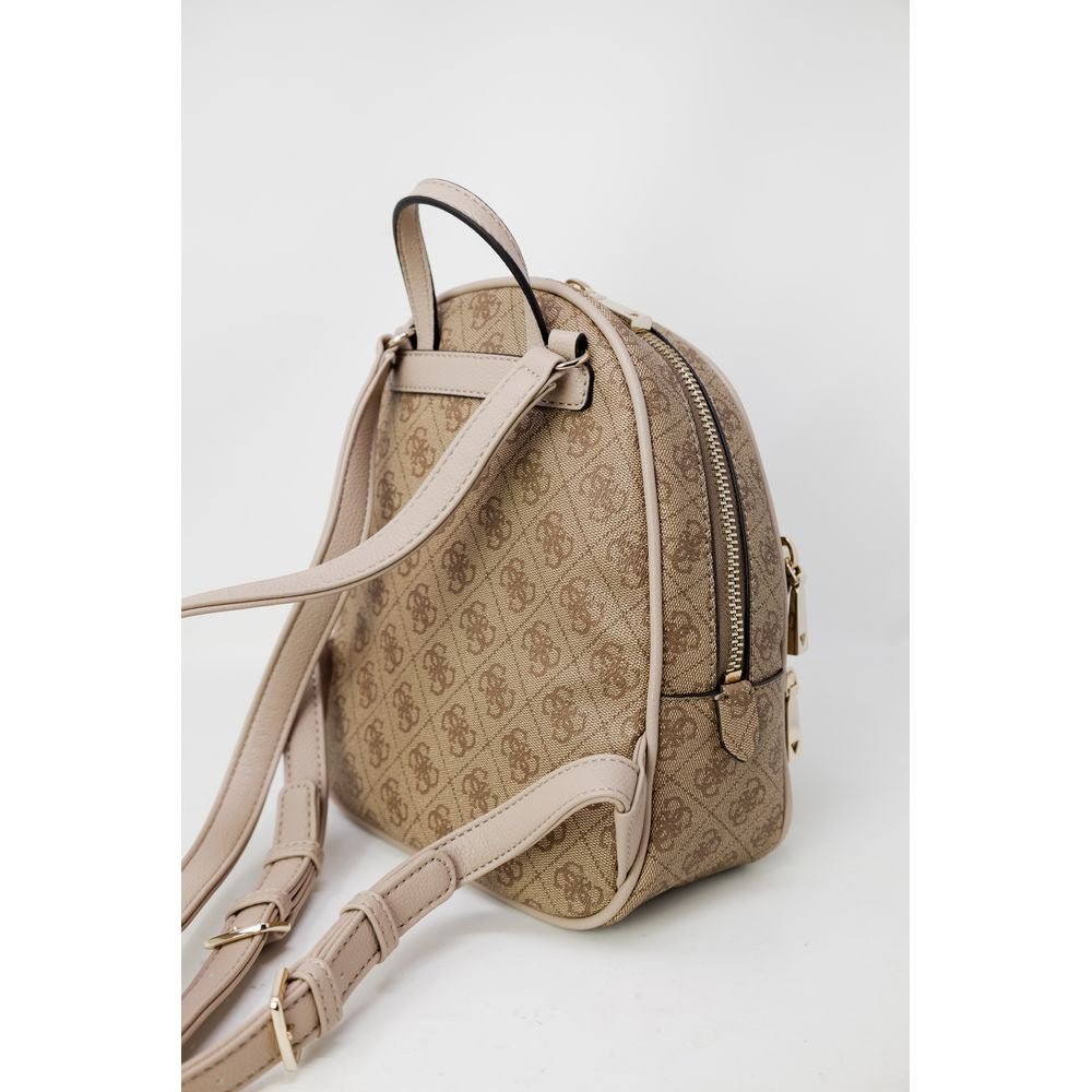 Guess Beige Polyethylene Backpack - Beyzy Store - Guess