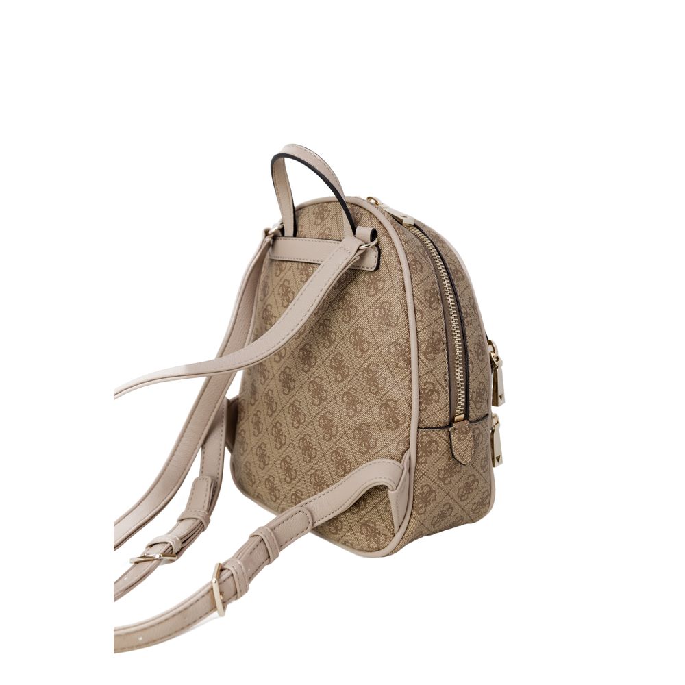 Guess Beige Polyethylene Backpack - Beyzy Store - Guess