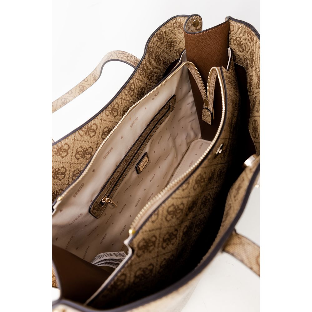 Guess Beige Polyethylene Handbag - Beyzy Store - Guess