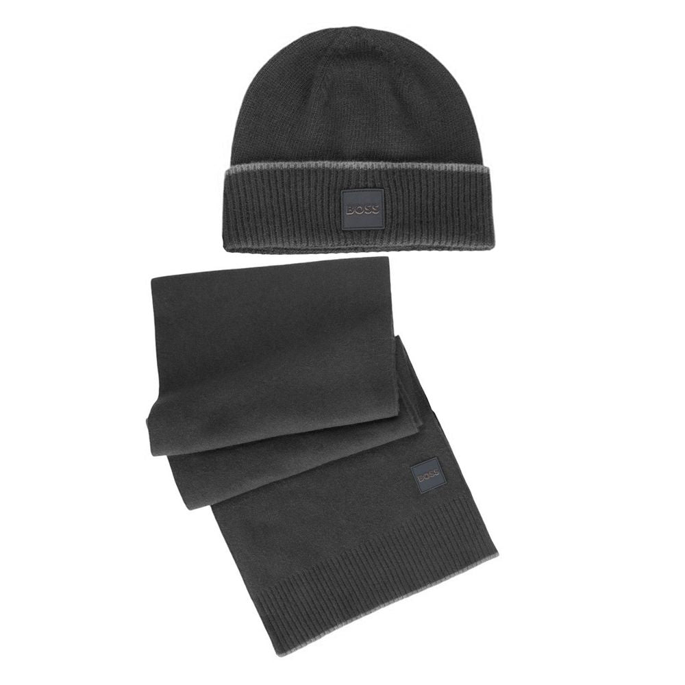 Hugo Boss Black Wool Men Scarf - Beyzy Store - Hugo Boss