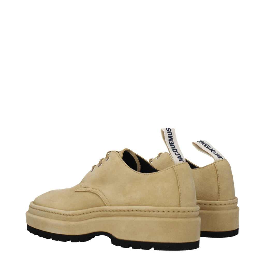Jacquemus Beige Leather Oxfords And Derby - Beyzy Store - Jacquemus