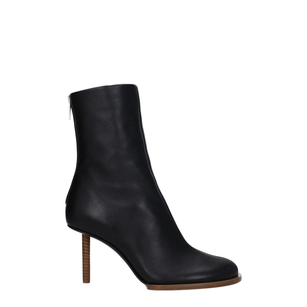 Jacquemus Black Leather Ankle - Beyzy Store - Jacquemus