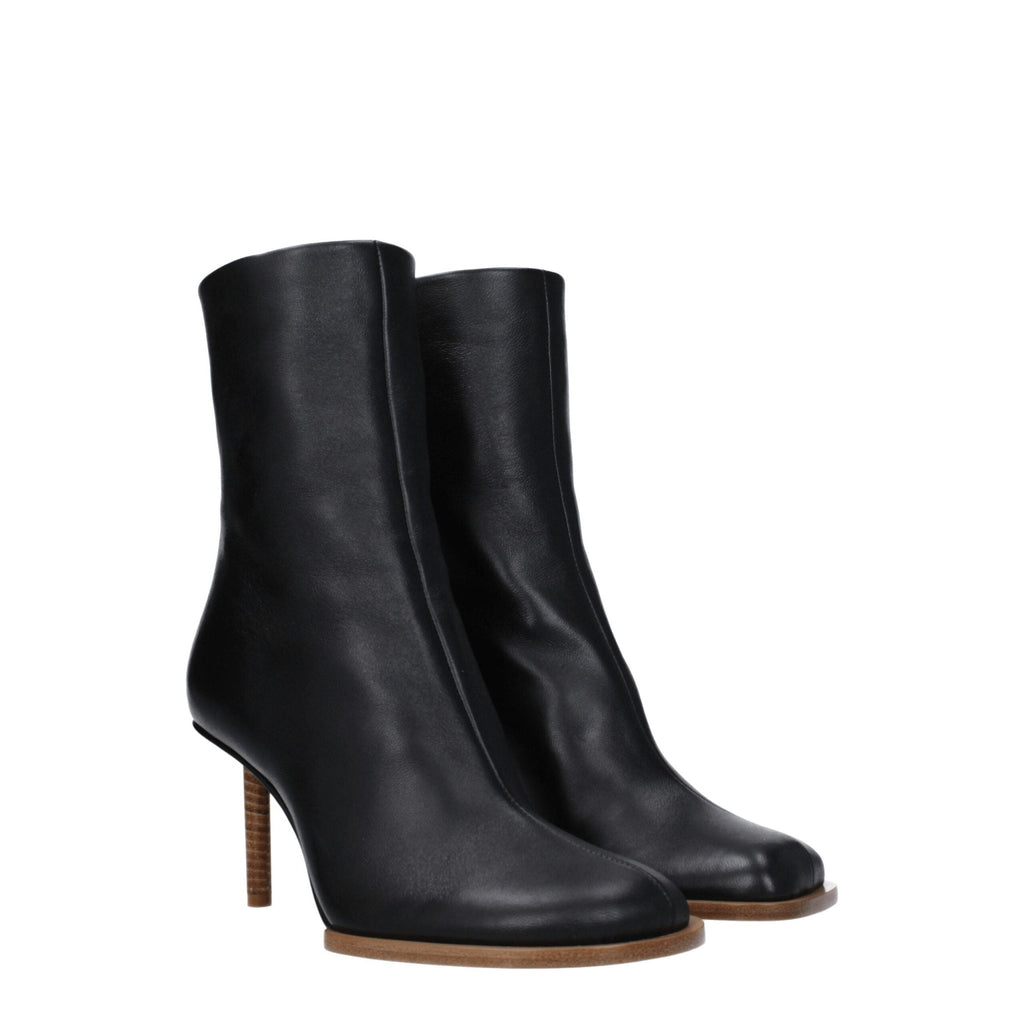 Jacquemus Black Leather Ankle - Beyzy Store - Jacquemus