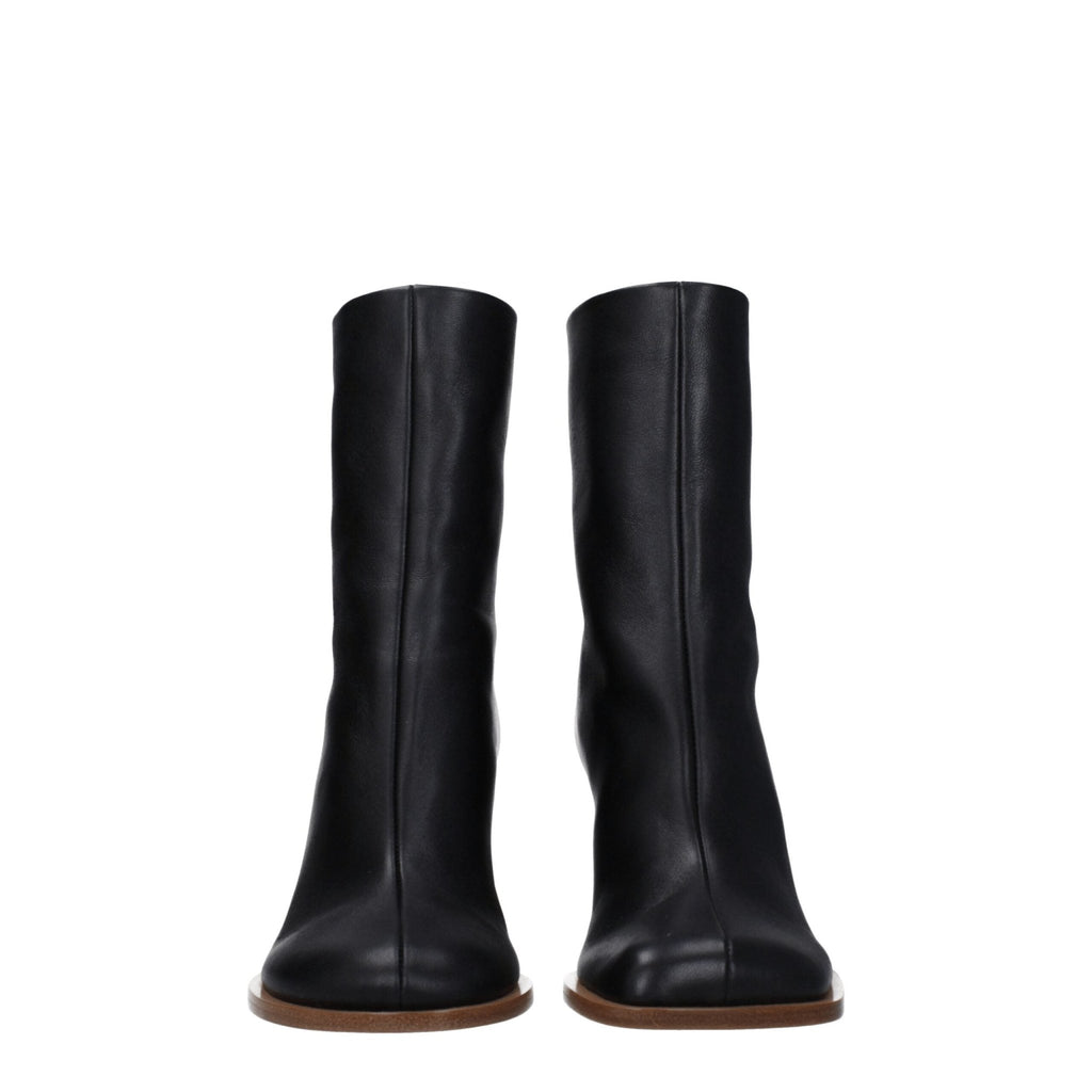 Jacquemus Black Leather Ankle - Beyzy Store - Jacquemus