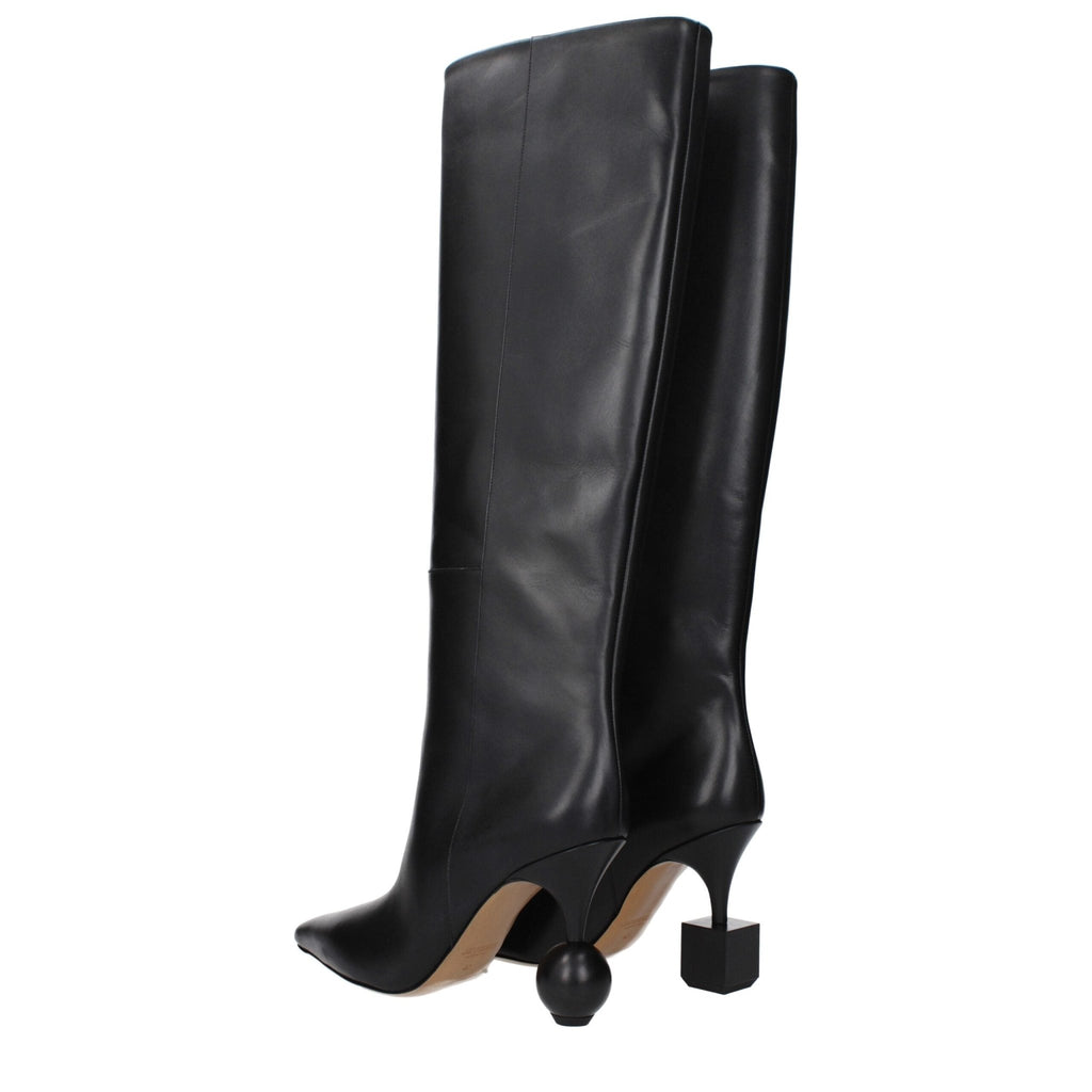Jacquemus Black Leather Boot - Beyzy Store - Jacquemus