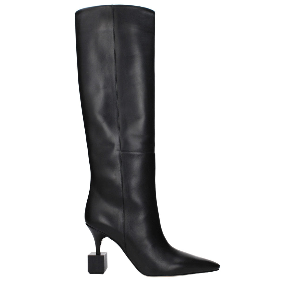 Jacquemus Black Leather Boot - Beyzy Store - Jacquemus